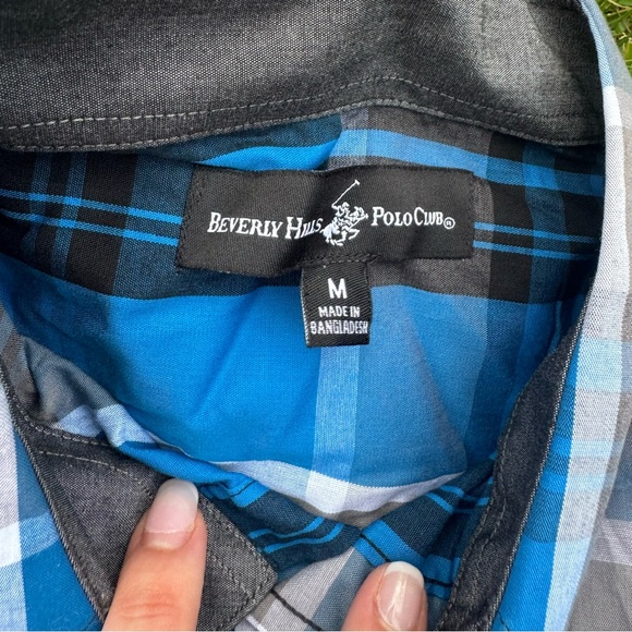 Beverly Hills Polo Club plaid button up - Picture 3 of 3